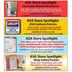 Horizontal ads for the Automotive Service Association Online Store.