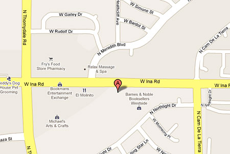 The Ina Road shop is located at 3571 W. Ina Road, Suite #101, east of the Ina Road/North Meredith Blvd.