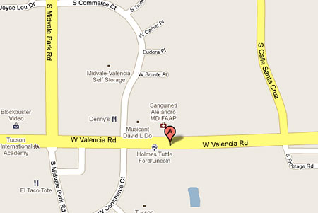 The Valencia Road shop is located at 1401 W. Valencia Road, Suite #101, west of the Valencia Road/Interstate 19 intersection.